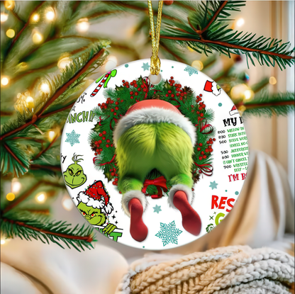 Grinch Breakthrough Holiday - Ceramic Ornament - 03