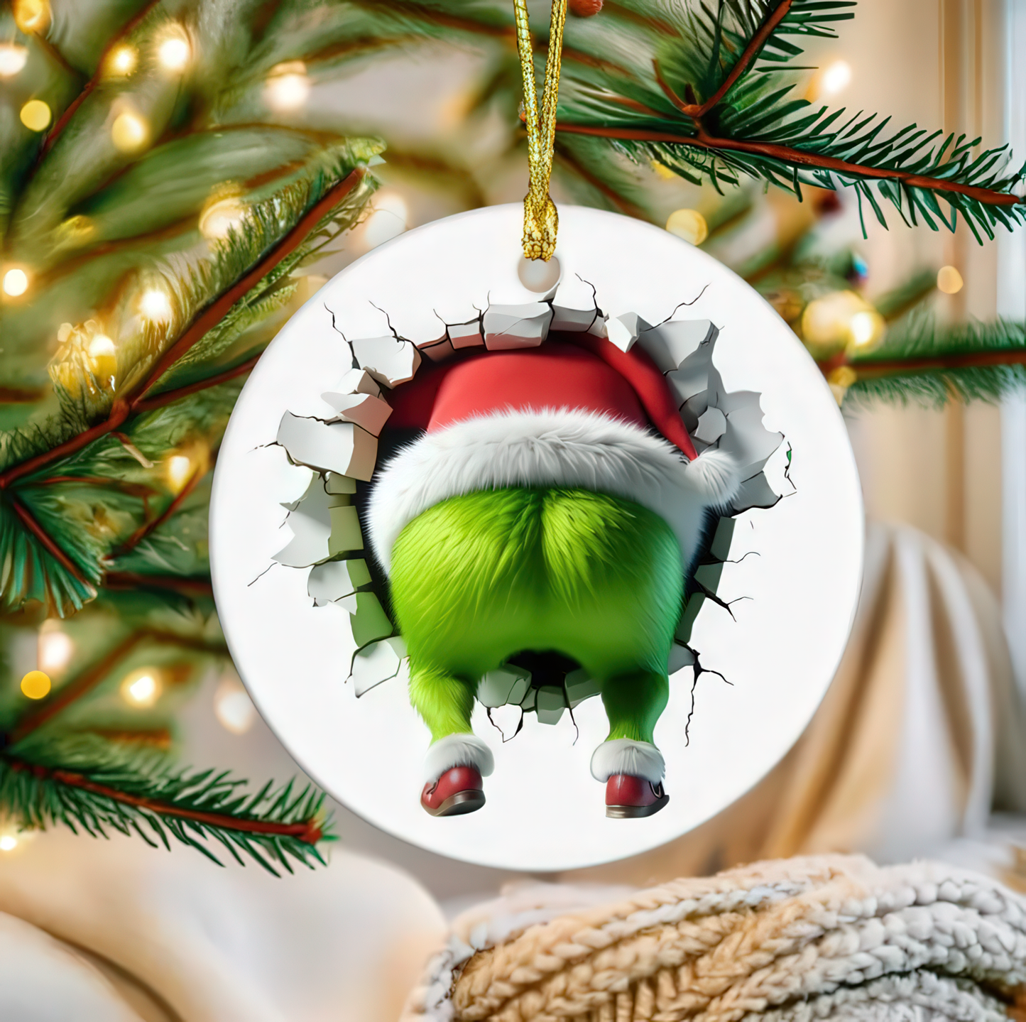 Grinch Breakthrough Holiday - Ceramic Ornament