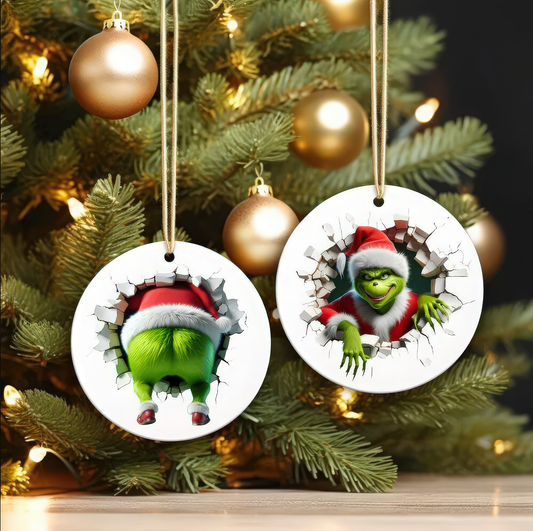 Grinch Breakthrough Holiday - Ceramic Ornament