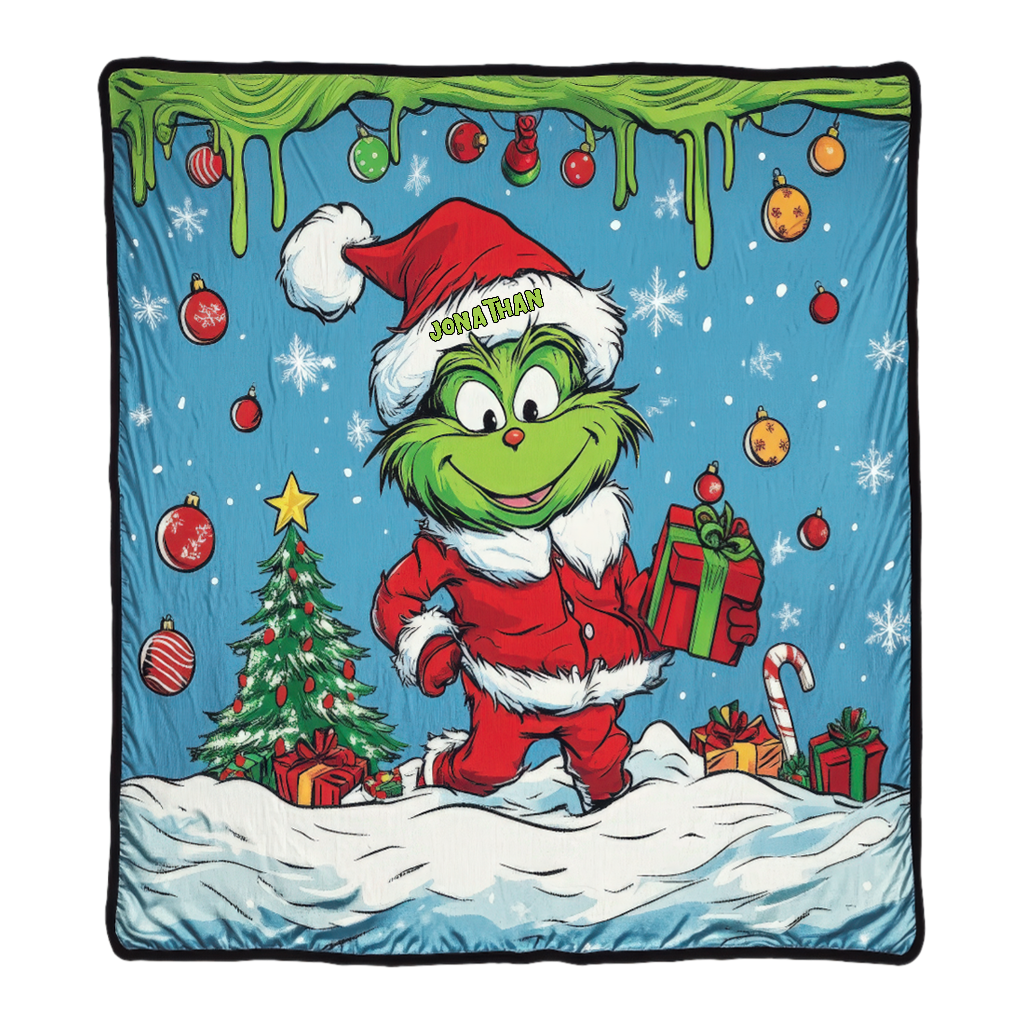 Santa’s Little Troublemaker - Merry Mischief Personalized Blanket