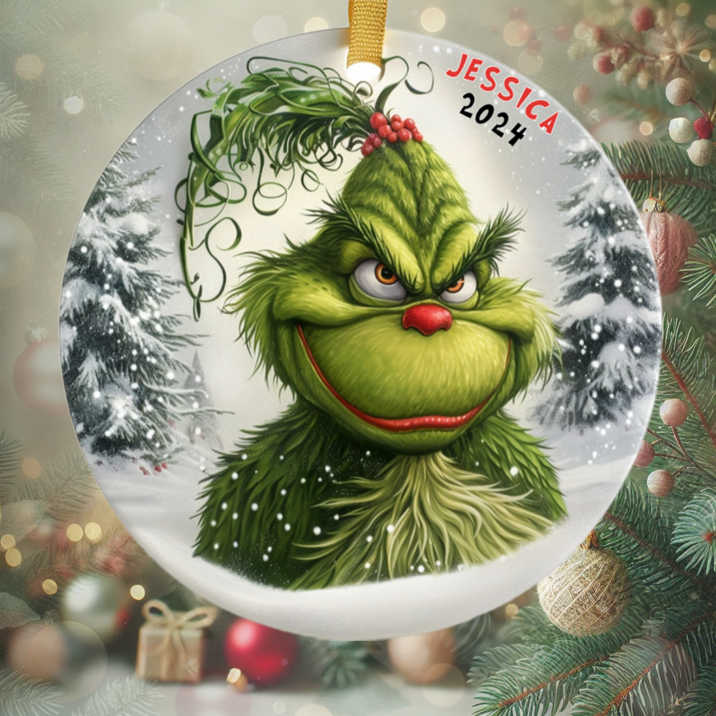 The Grinch’s Holiday Expressions - Personalized Ceramic Ornament