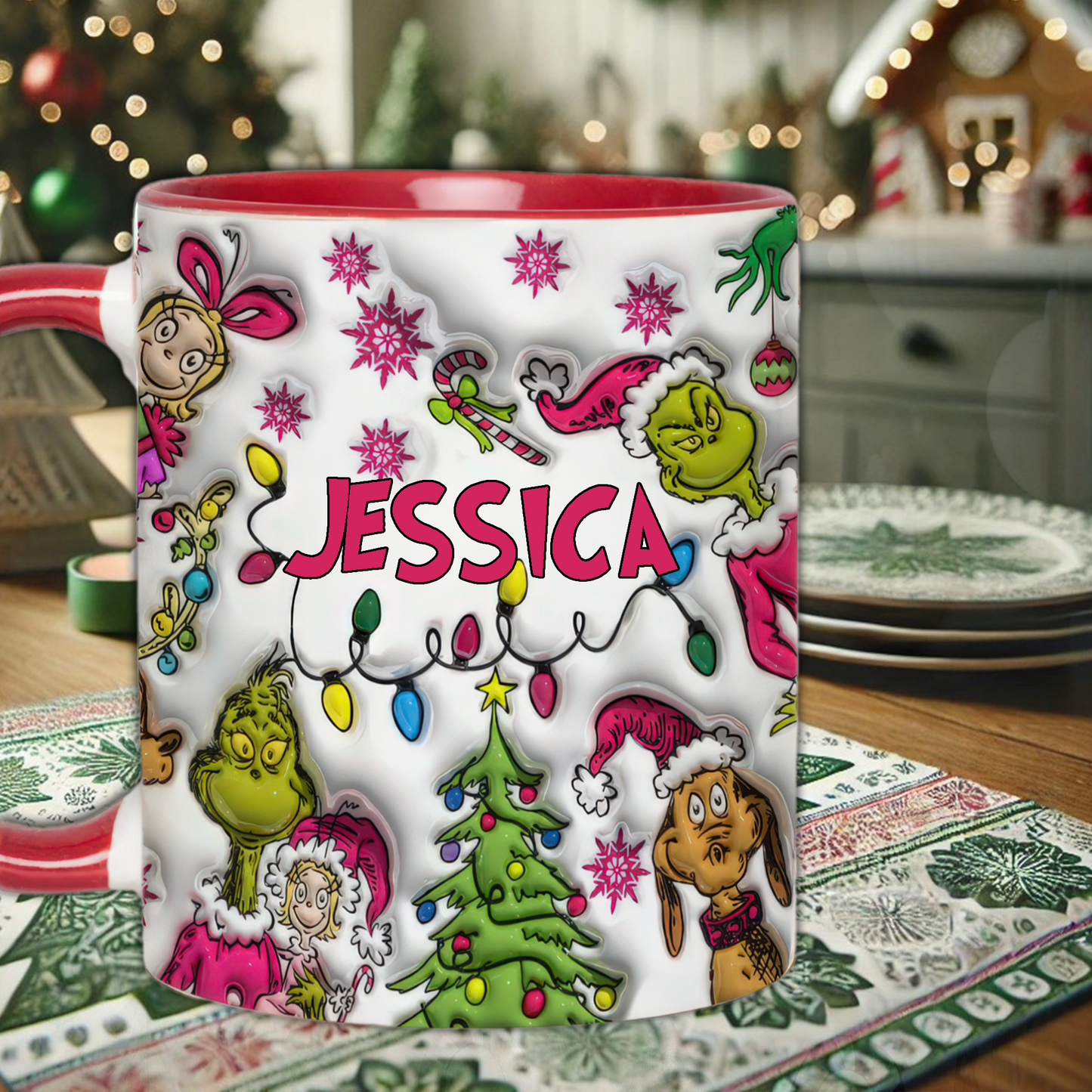 Personalized Accent Mug 2024 Christmas