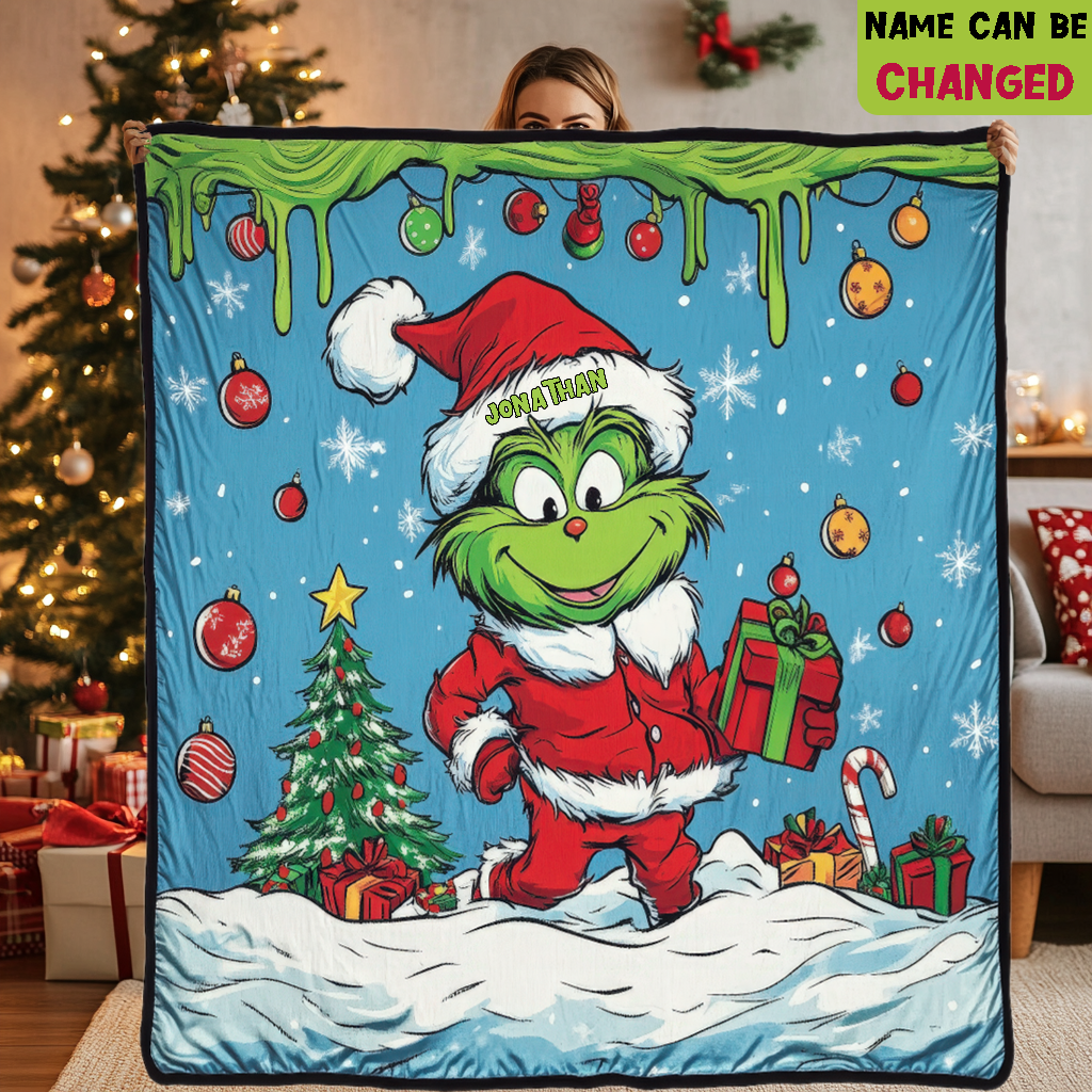 Santa’s Little Troublemaker - Merry Mischief Personalized Blanket